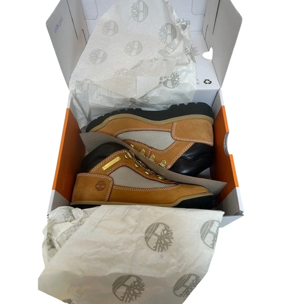 Timberland Youth Field Boot Mid Lace Wheat Nubuck Leather TB115745‎ 713 Size 1 M